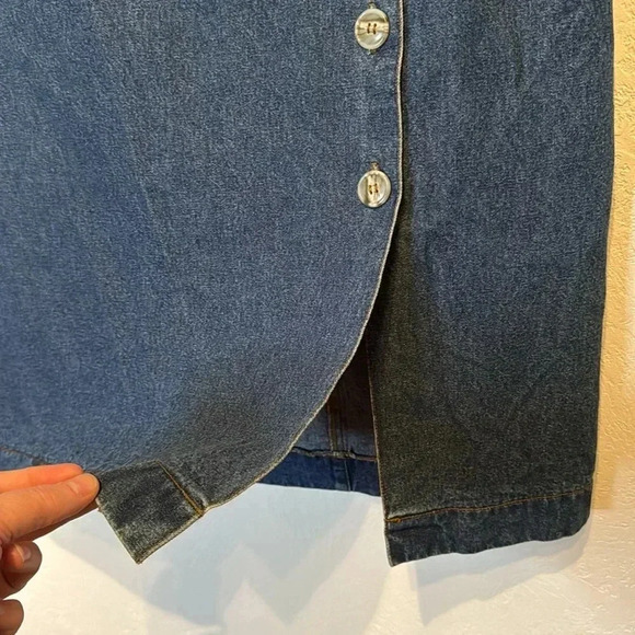 Vintage Van Heusen Women’s Long Denim Blue Skirt Size 16 - Picture 3 of 10